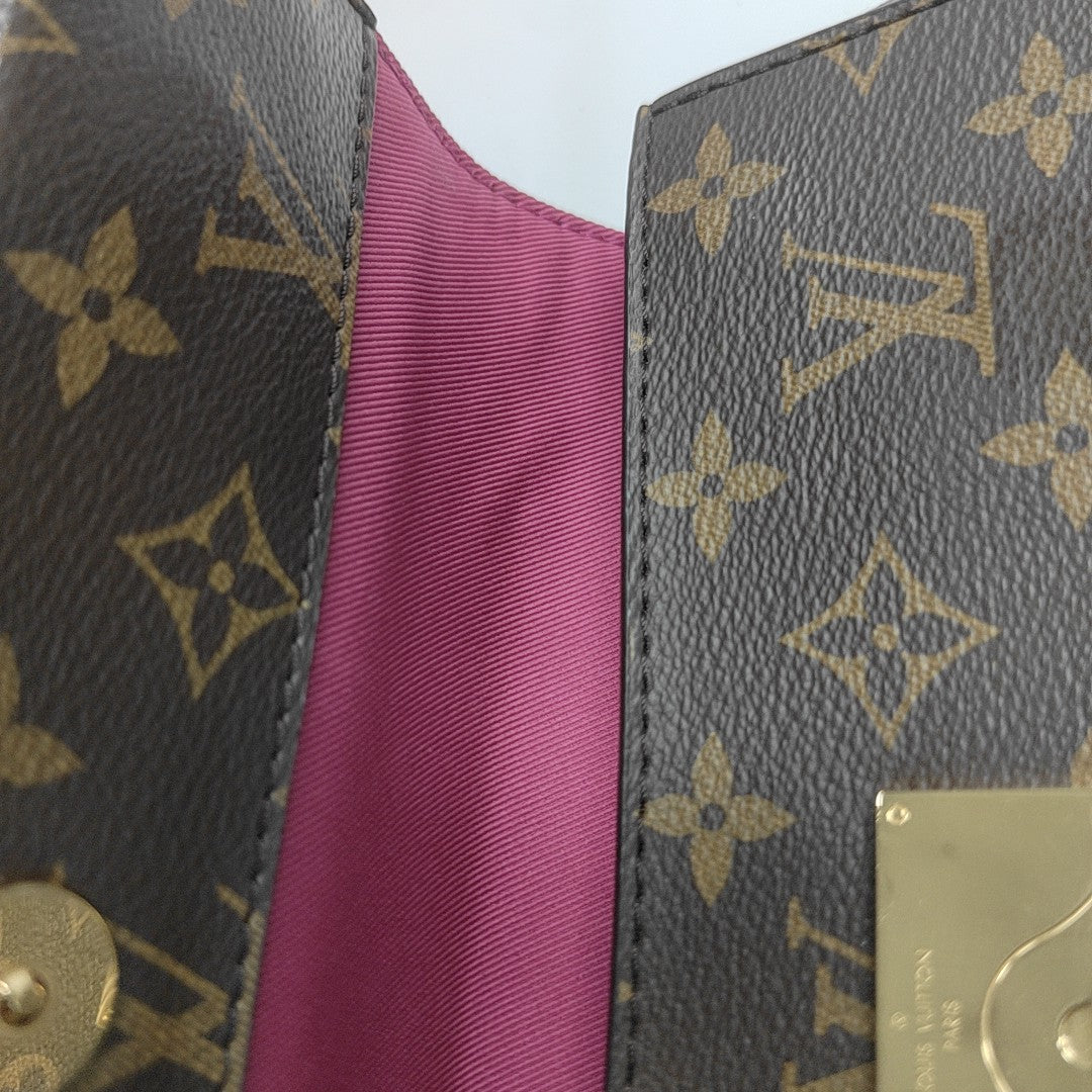 CLUNY PM Monogram Coated Canvas Brown