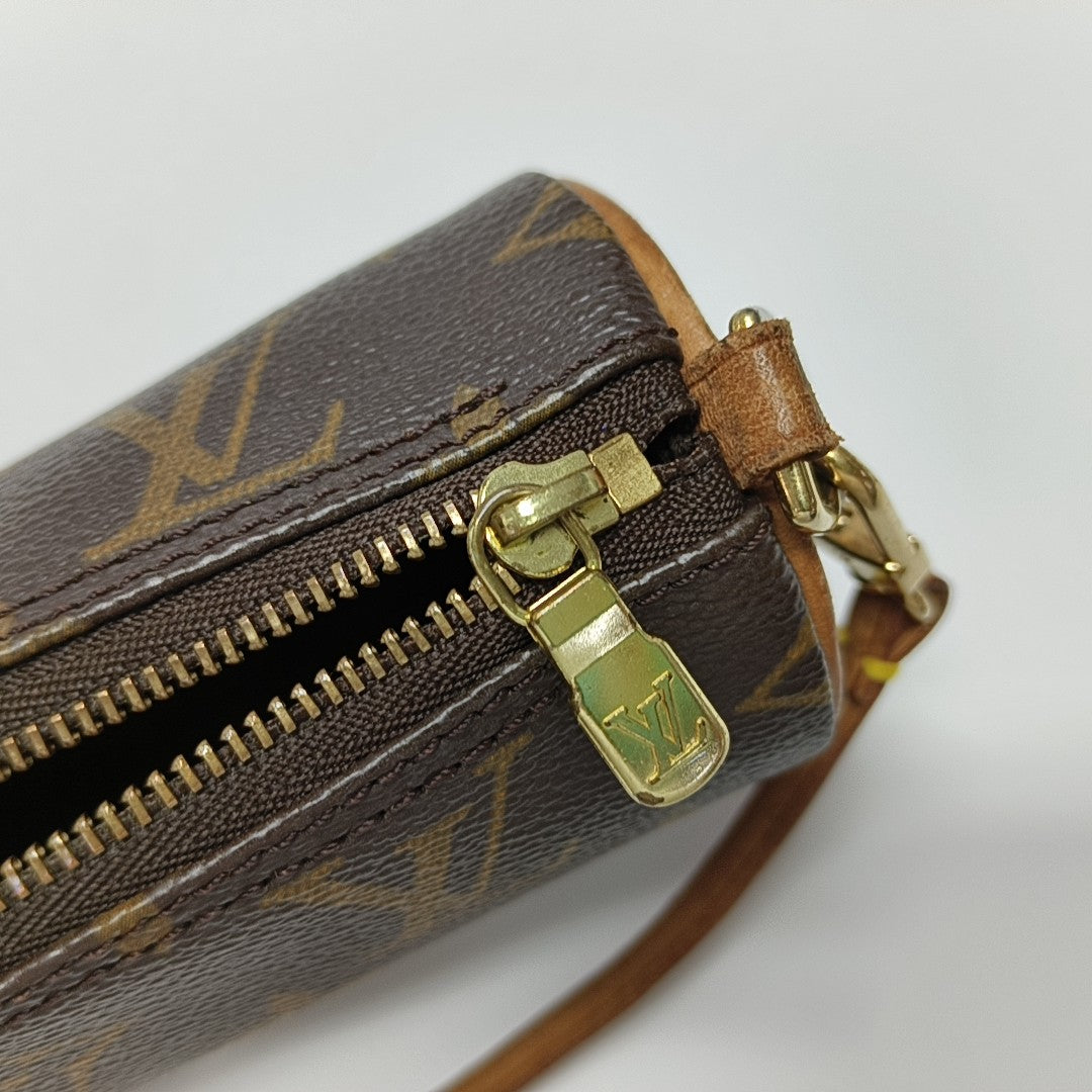 PAPILLON Mini Monogram Coated Canvas Brown