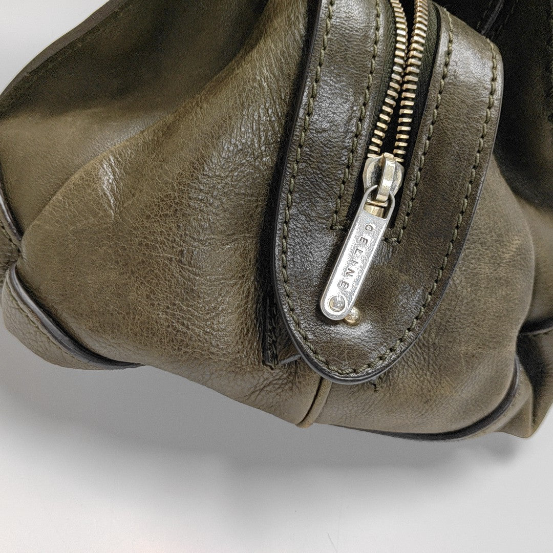 Calfskin Top Handle Bag Green
