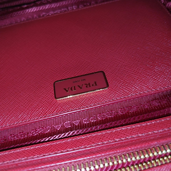 Galleria Large Saffiano Calfskin Red