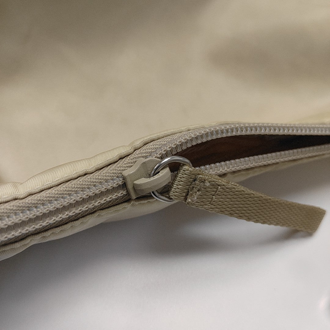 Nylon Shoulder Bag Beige