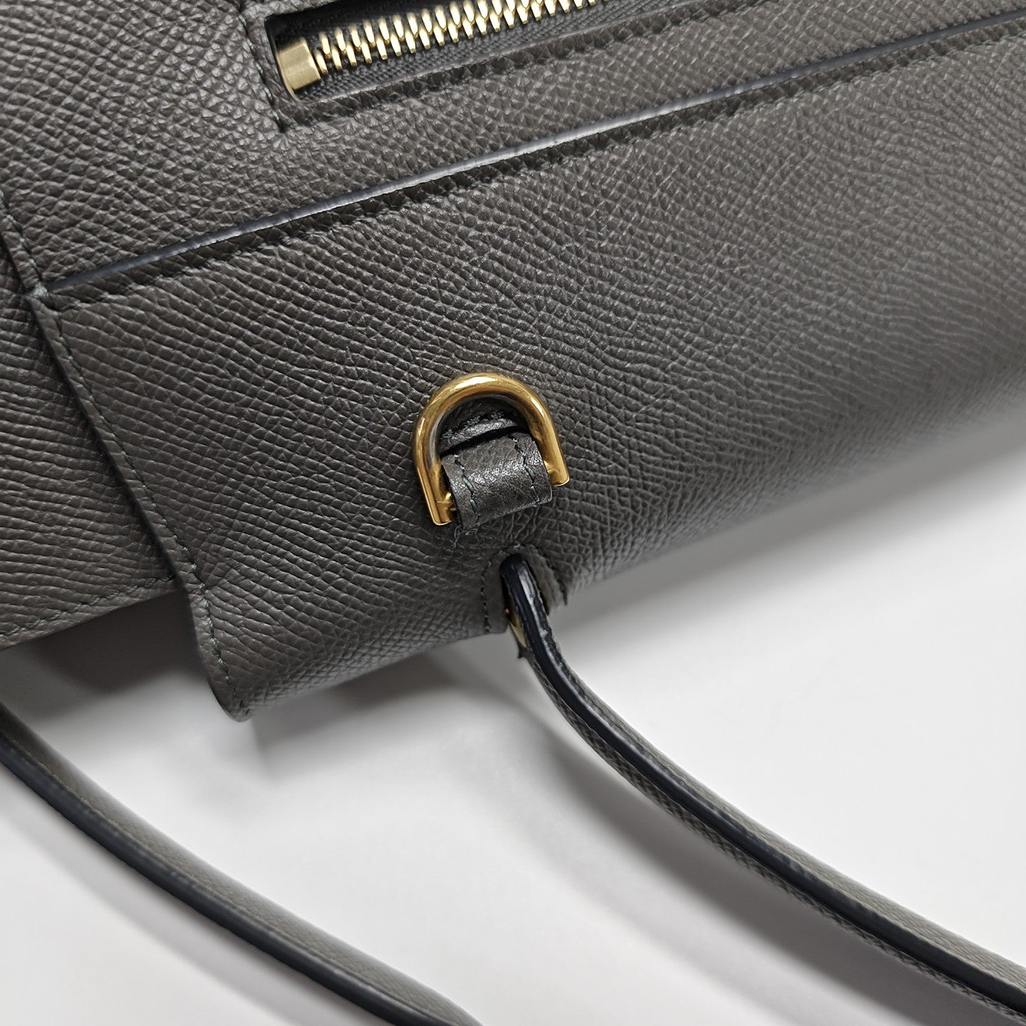 BELT Mini Calfskin Gray