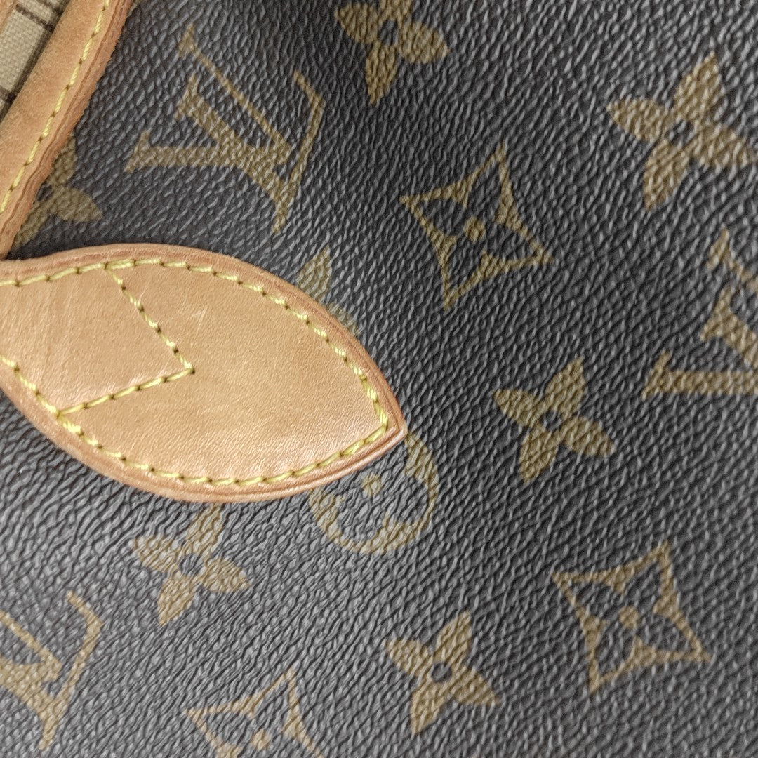 NEVERFULL MM Monogram Coated Canvas Brown