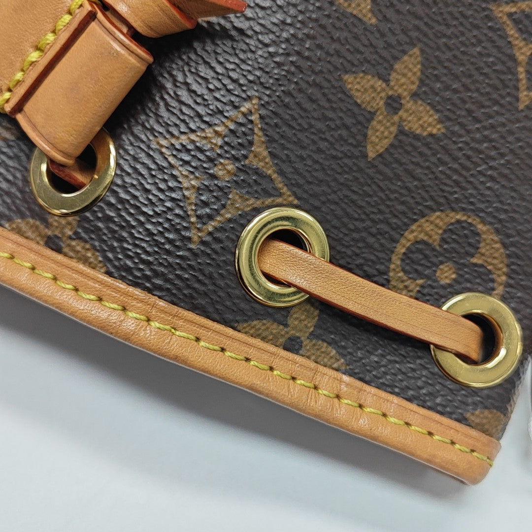 NOÉ Nano Monogram Coated Canvas Brown