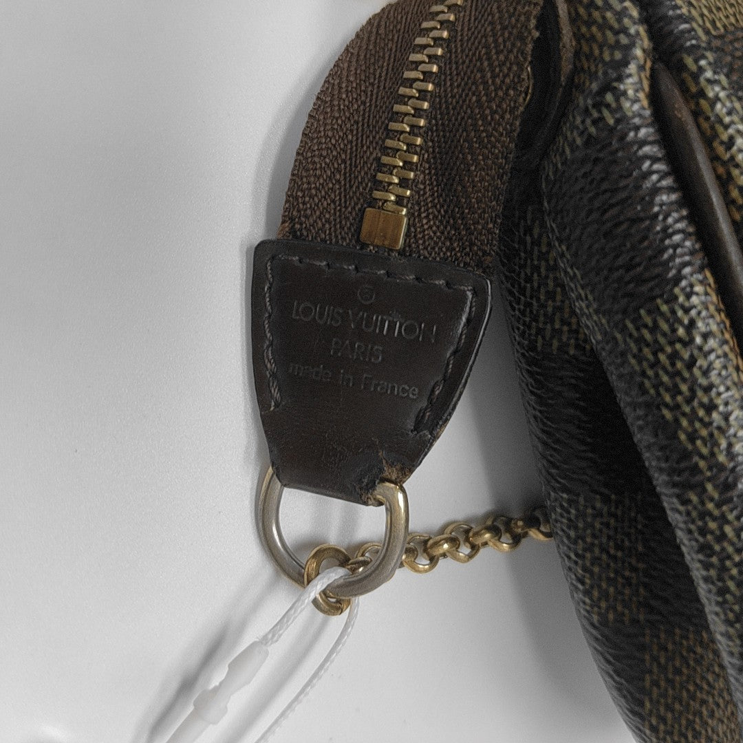 EVA Damier Ebene Coated Canvas Brown