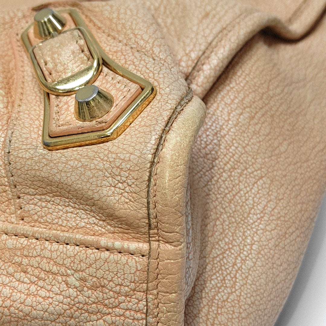 Classic Metallic Edge City Leather Pink