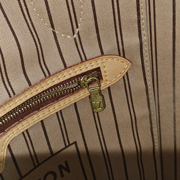 NEVERFULL MM Monogram Coated Canvas Brown