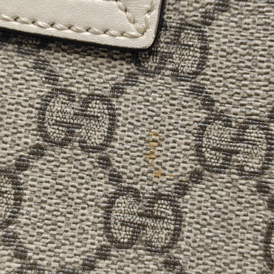 Padlock Small Monogram Coated Canvas Beige