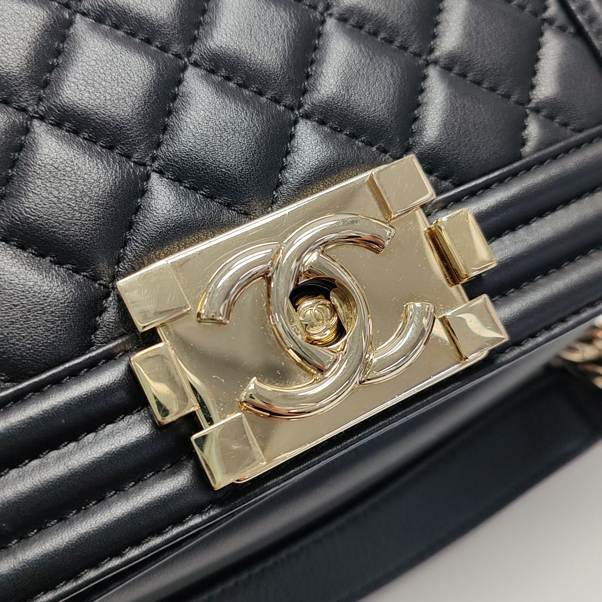 BOY CHANEL Small Quilted Lambskin Black