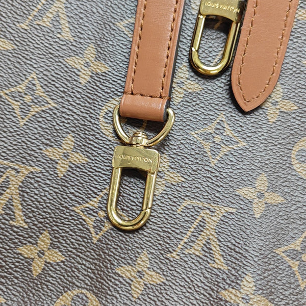 LOOP HOBO Monogram Coated Canvas Brown