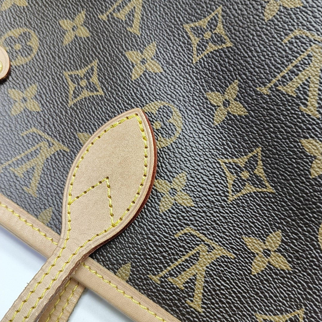 NEVERFULL MM Monogram Coated Canvas Brown