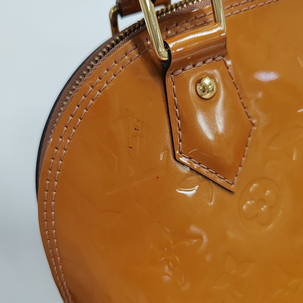 ALMA BB Monogram Patent Leather Yellow