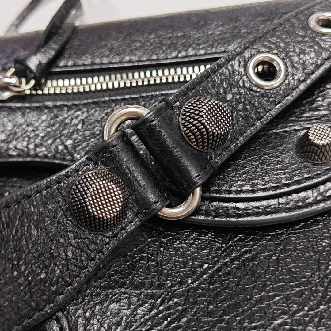 Lambskin Shoulder Bag Small Black