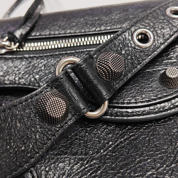 Lambskin Shoulder Bag Small Black
