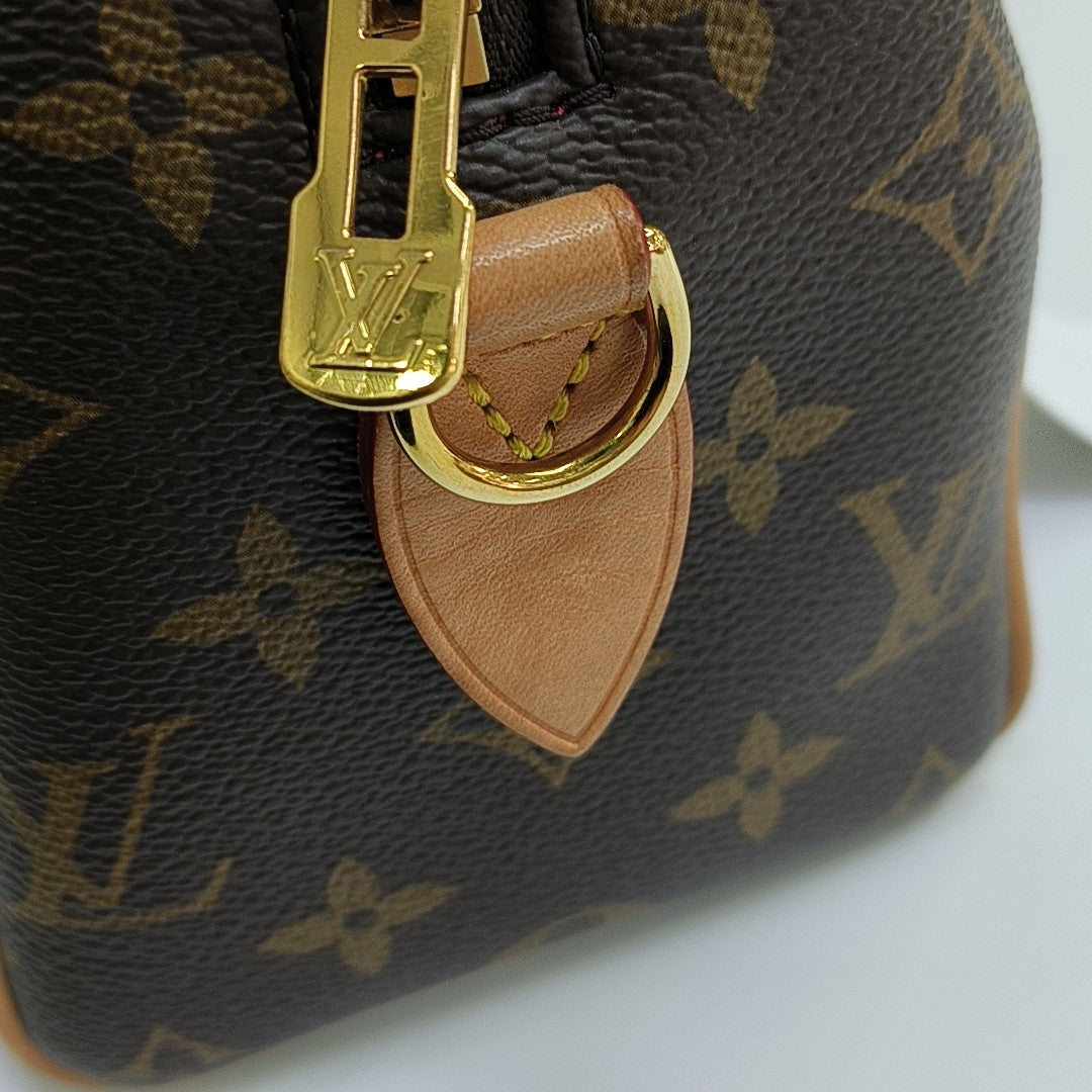 SPEEDY 20 Monogram Coated Canvas Brown