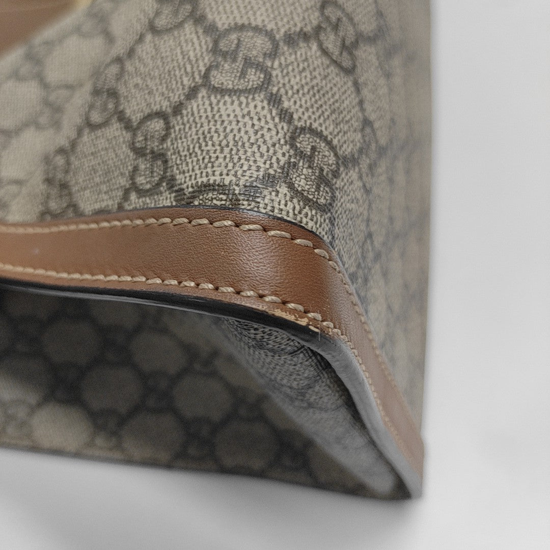 Padlock Medium Monogram Coated Canvas Beige