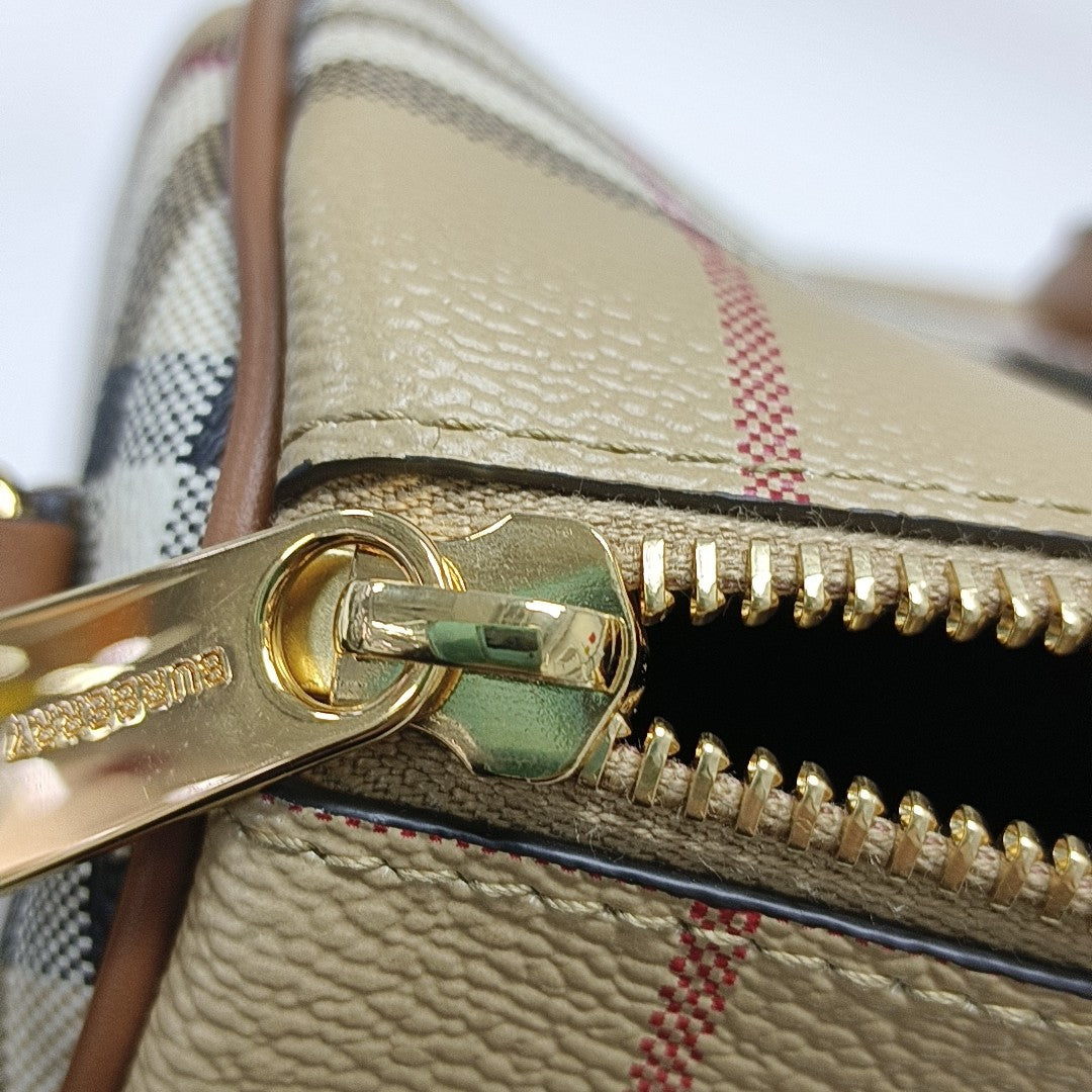 Coated Canvas Crossbody Bag Medium Brown