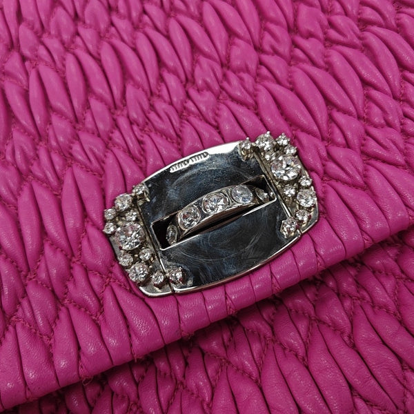 Crystal Quilted Lambskin Red