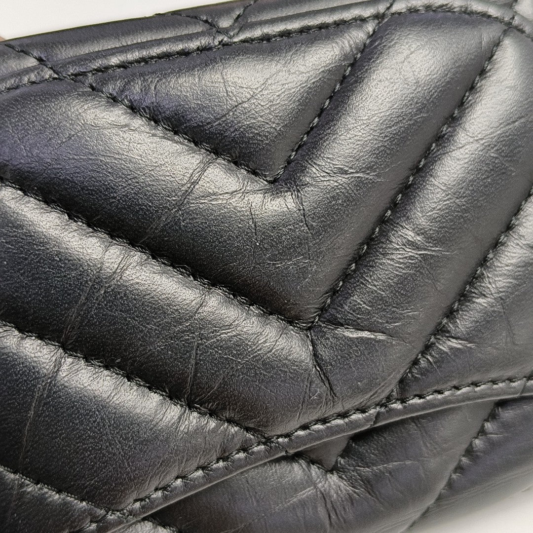 2.55 Chevron Calfskin Black Wallet