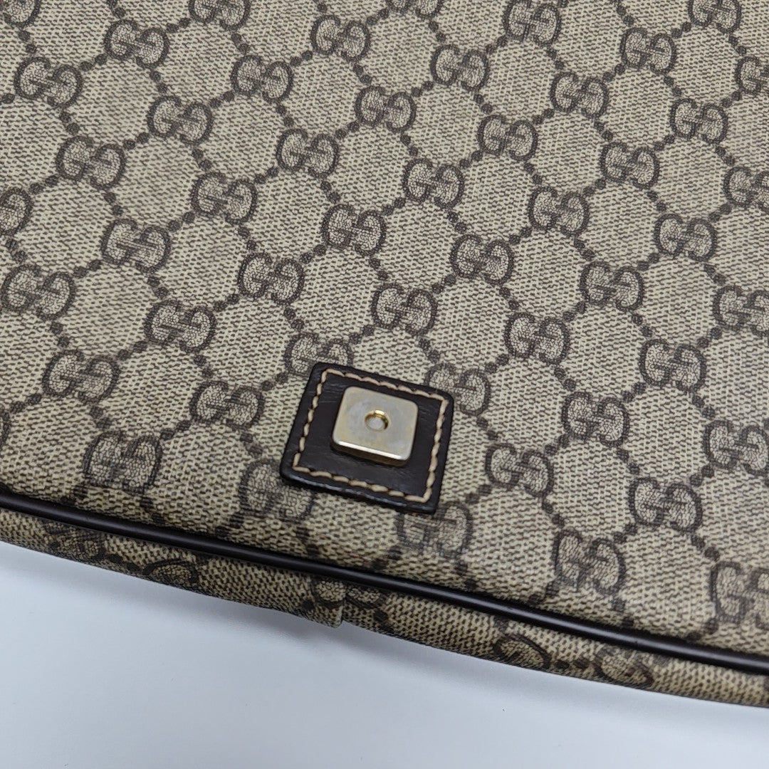 Monogram Coated Canvas Crossbody Bag Beige