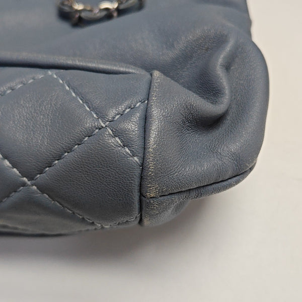 Quilted Lambskin Shoulder Bag Blue