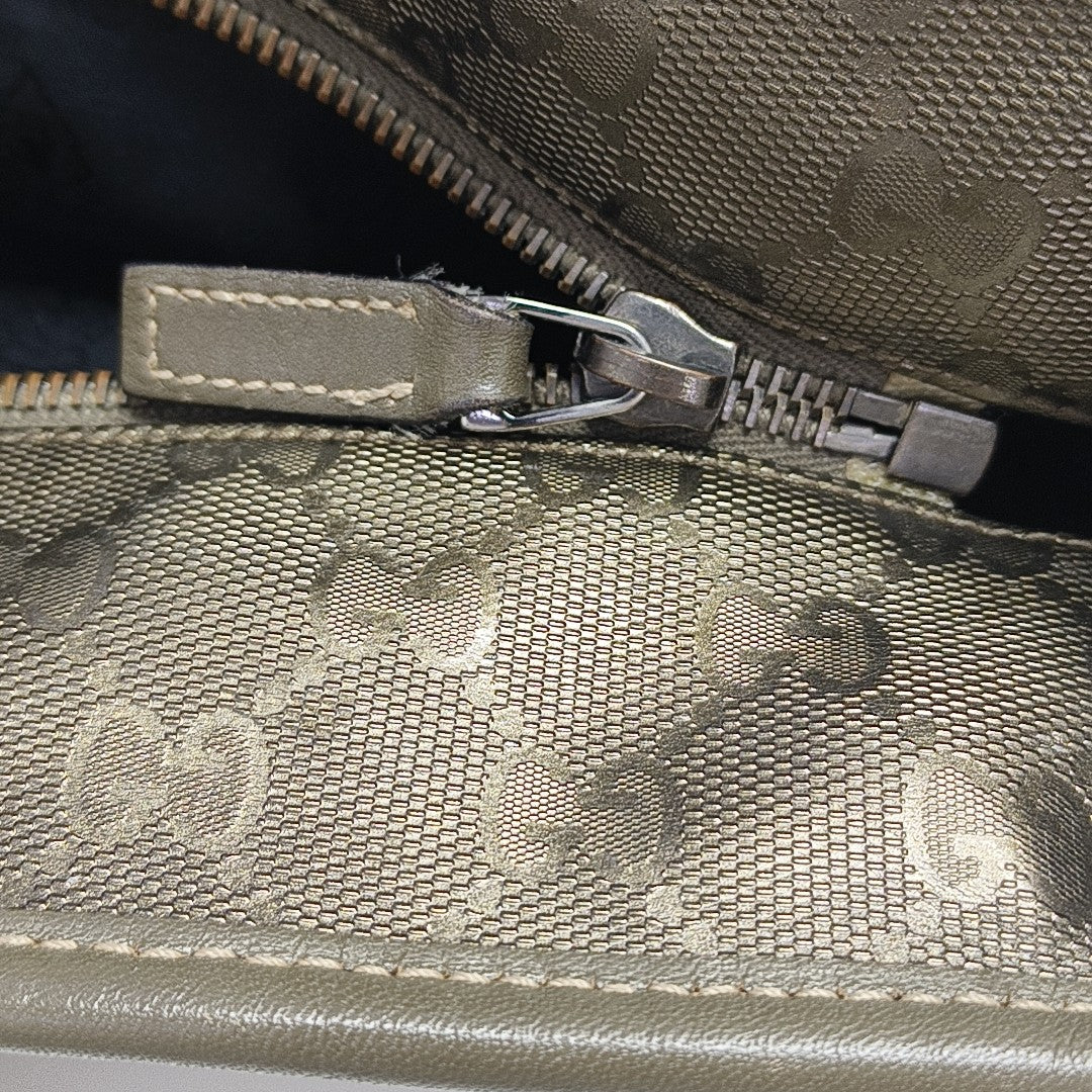 GG Imprime Monogram Coated Canvas Green