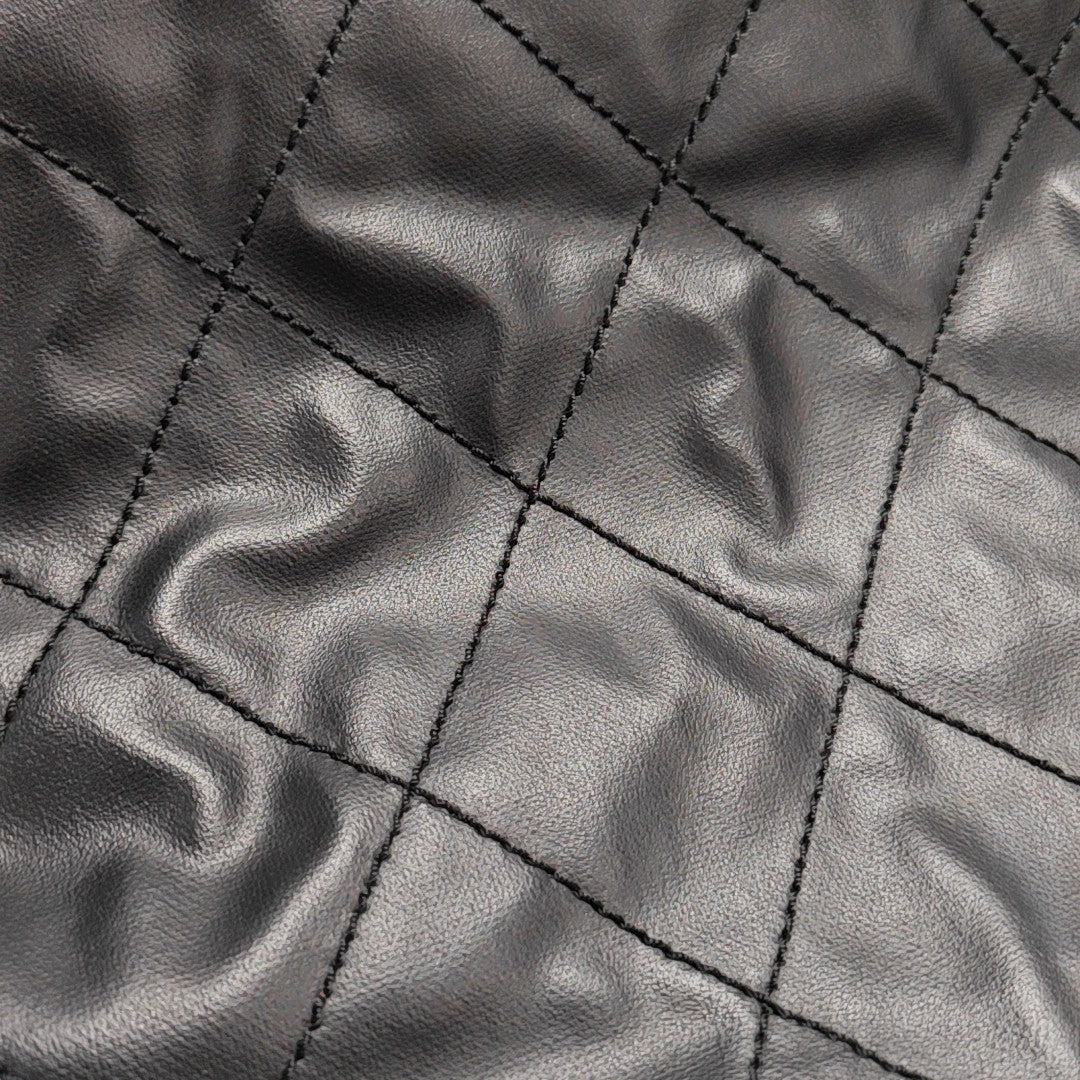 PARIS BIARRITZ Large Quilted Coated Canvas Black