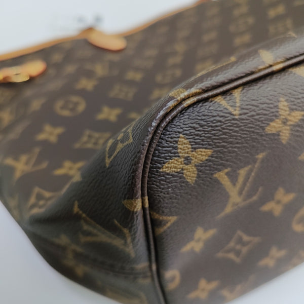 NEVERFULL MM Monogram Coated Canvas Brown