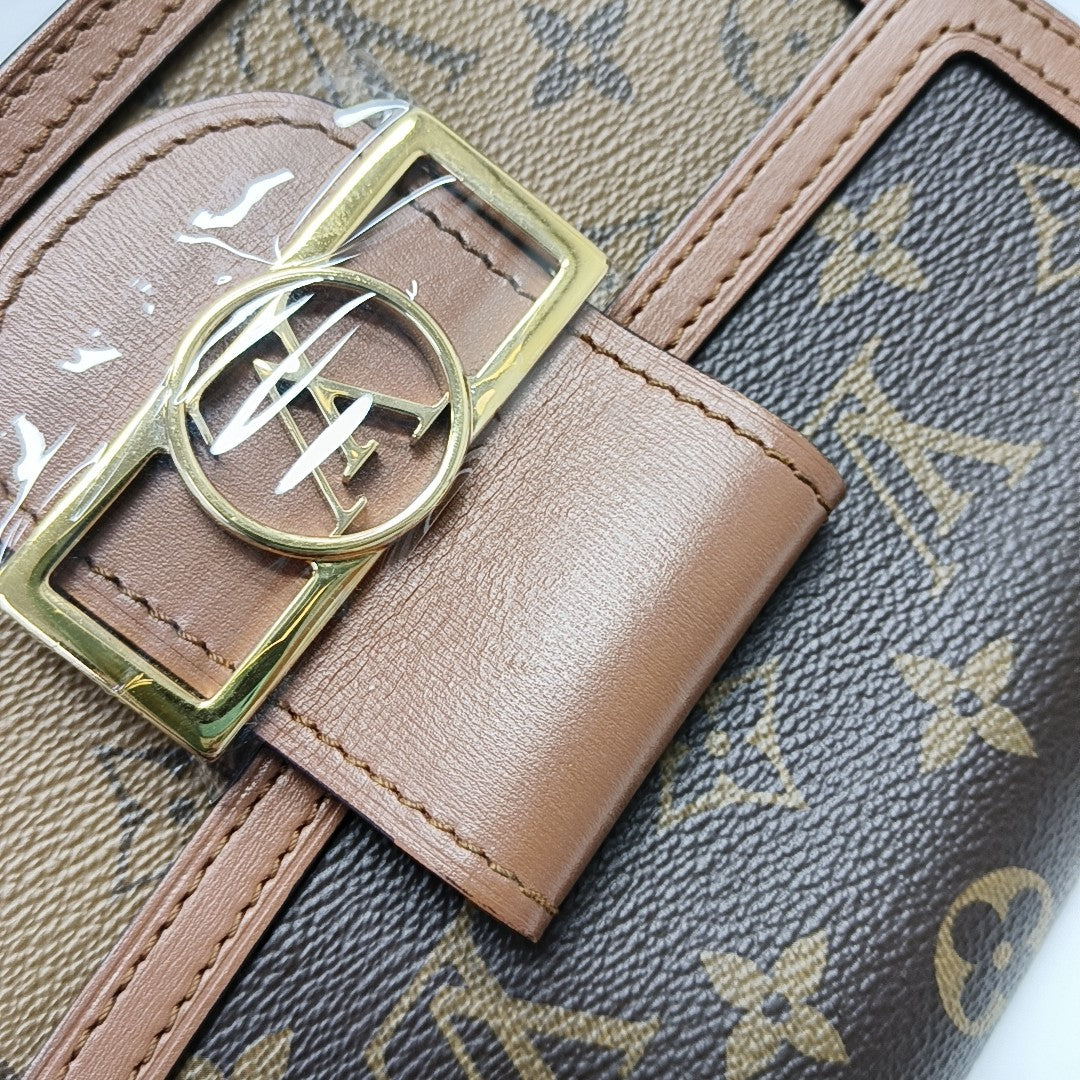 DAUPHINE Mini Monogram Coated Canvas Brown