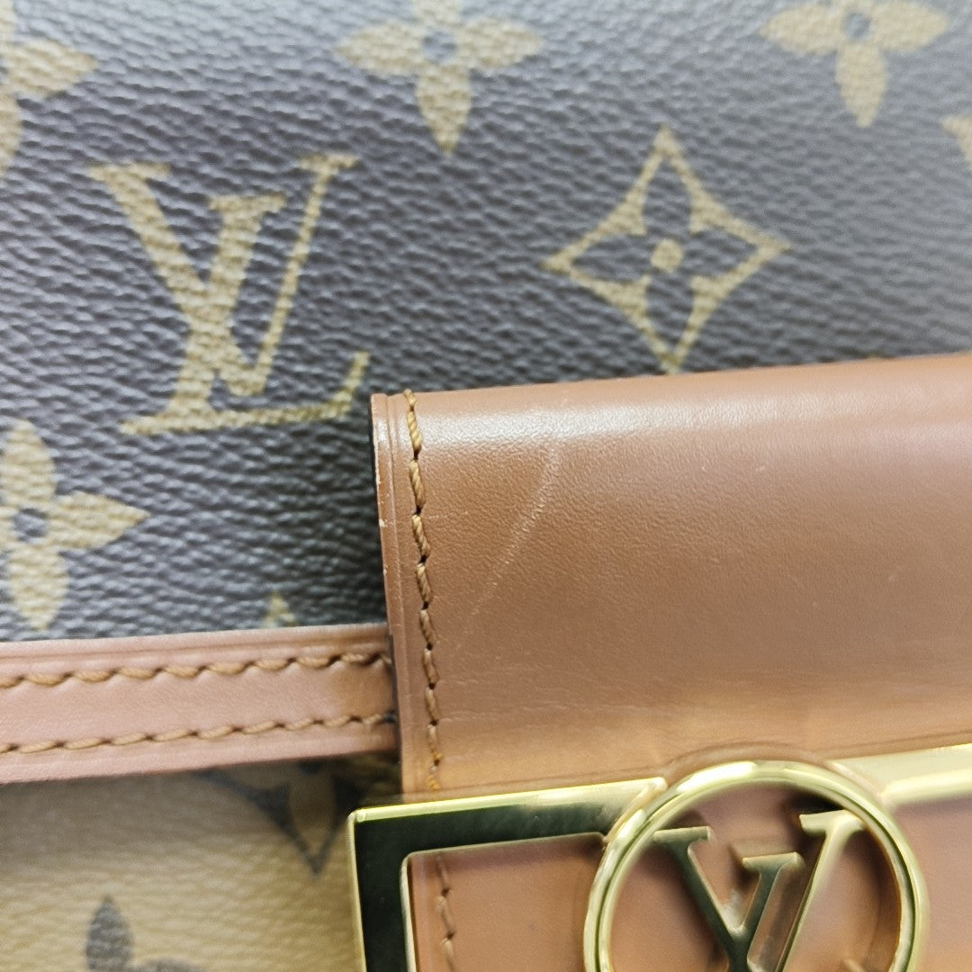 DAUPHINE Mini Monogram Coated Canvas Brown