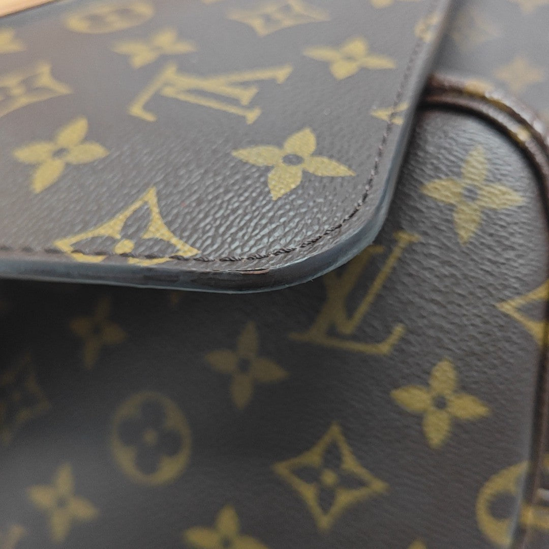 NEVERFULL MM Monogram Coated Canvas Brown