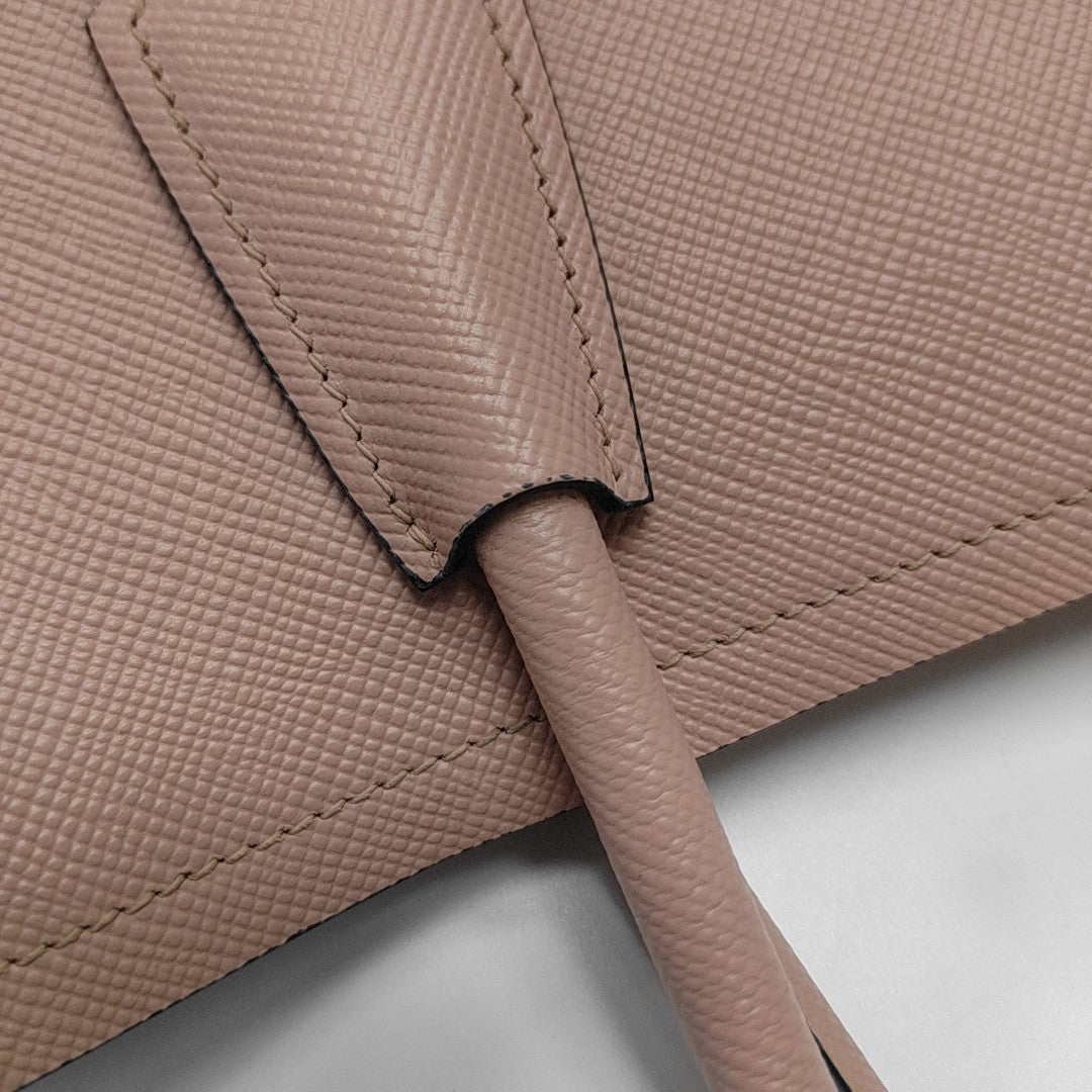 Double Large Saffiano Calfskin Pink
