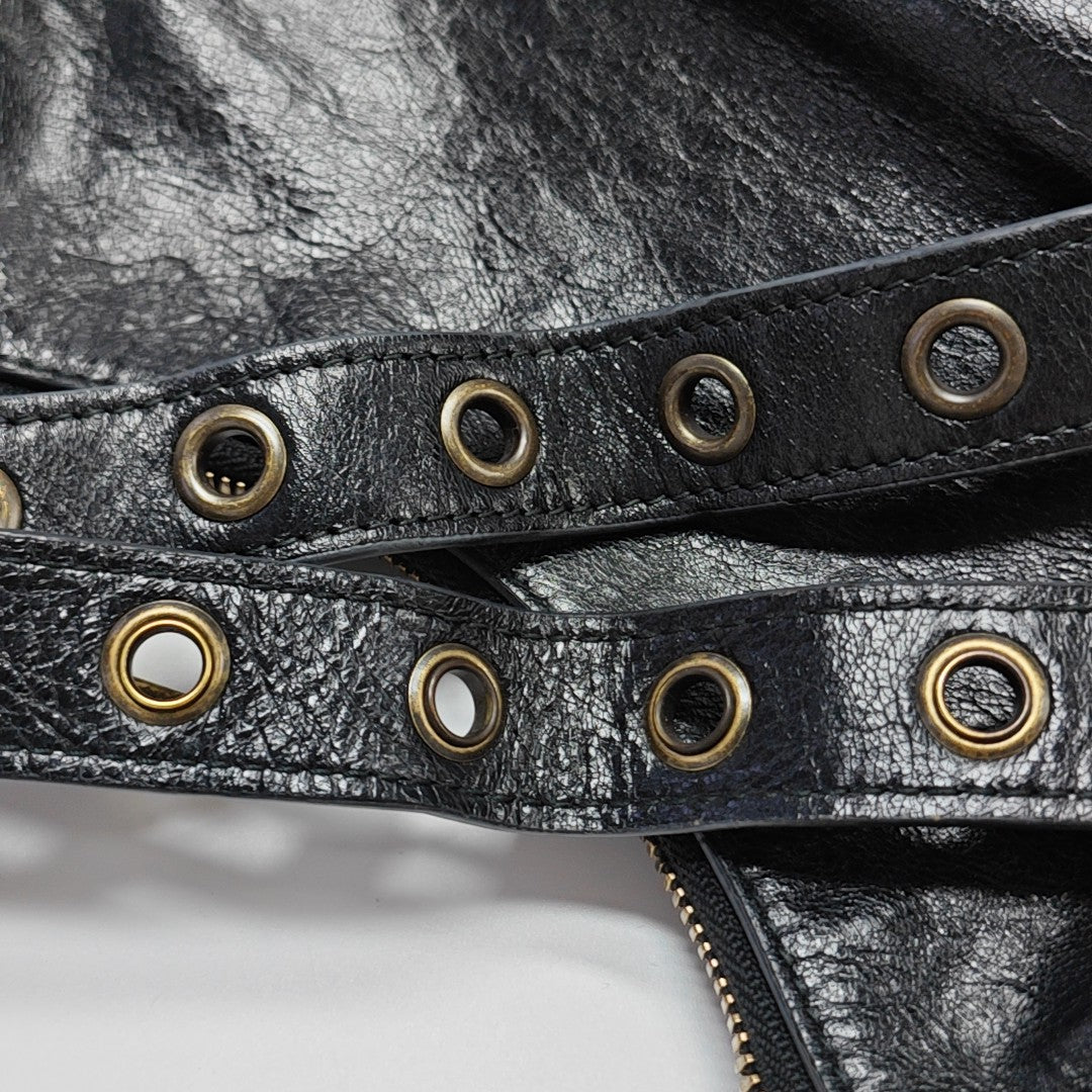 Calfskin Shoulder Bag Black