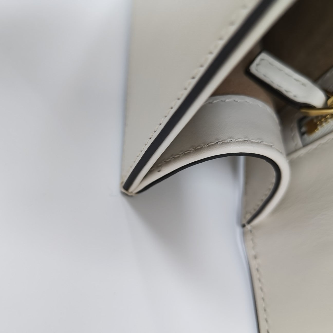 Sylvie Small Calfskin White