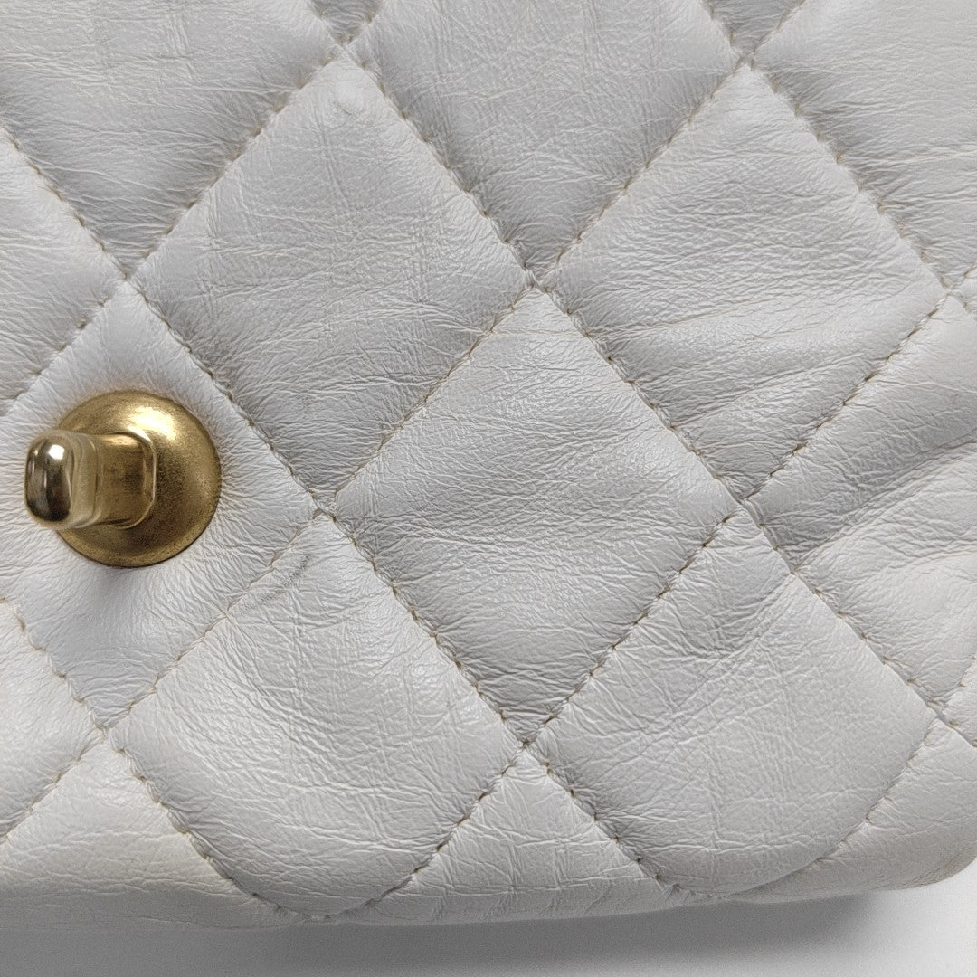 CLASSIC FLAP Mini Quilted Lambskin White