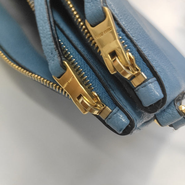 Calfskin Shoulder Bag Blue