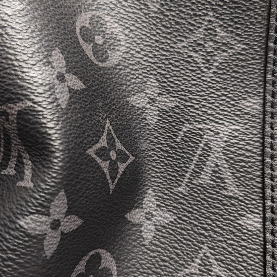 KEEPALL 35 Monogram Coated Canvas Black