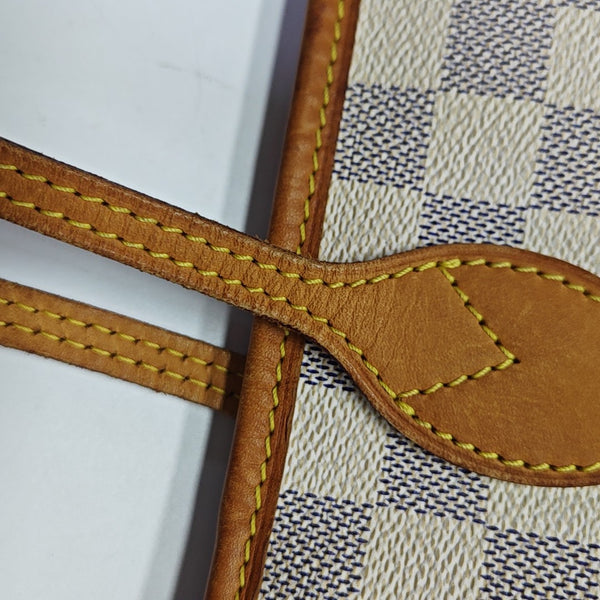 NEVERFULL MM Damier Azur Coated Canvas Beige
