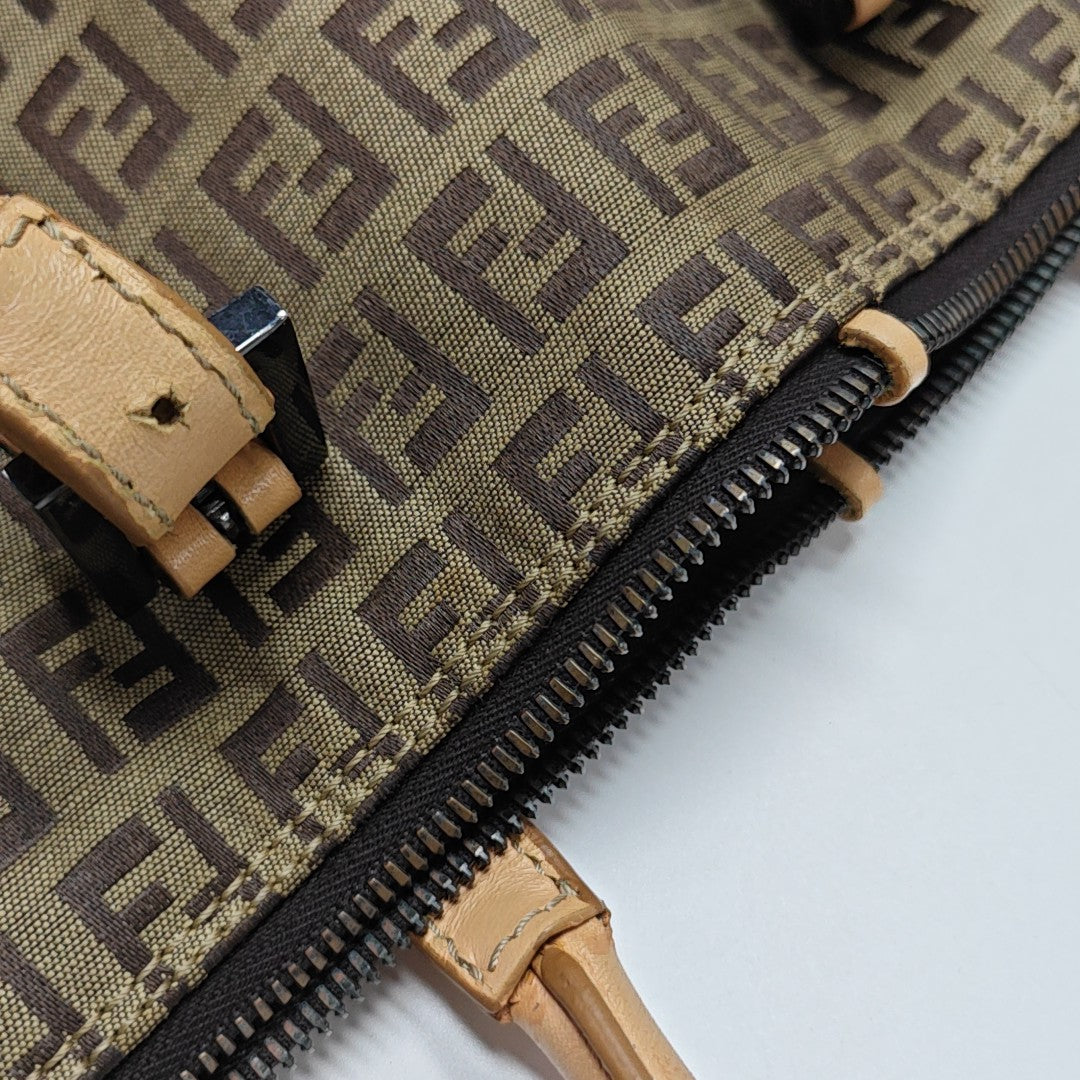 Canvas Top Handle Bag Brown