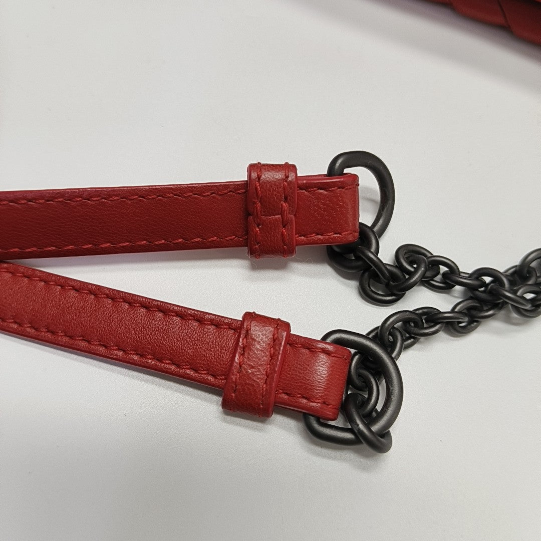 Calfskin Top Handle Bag Red