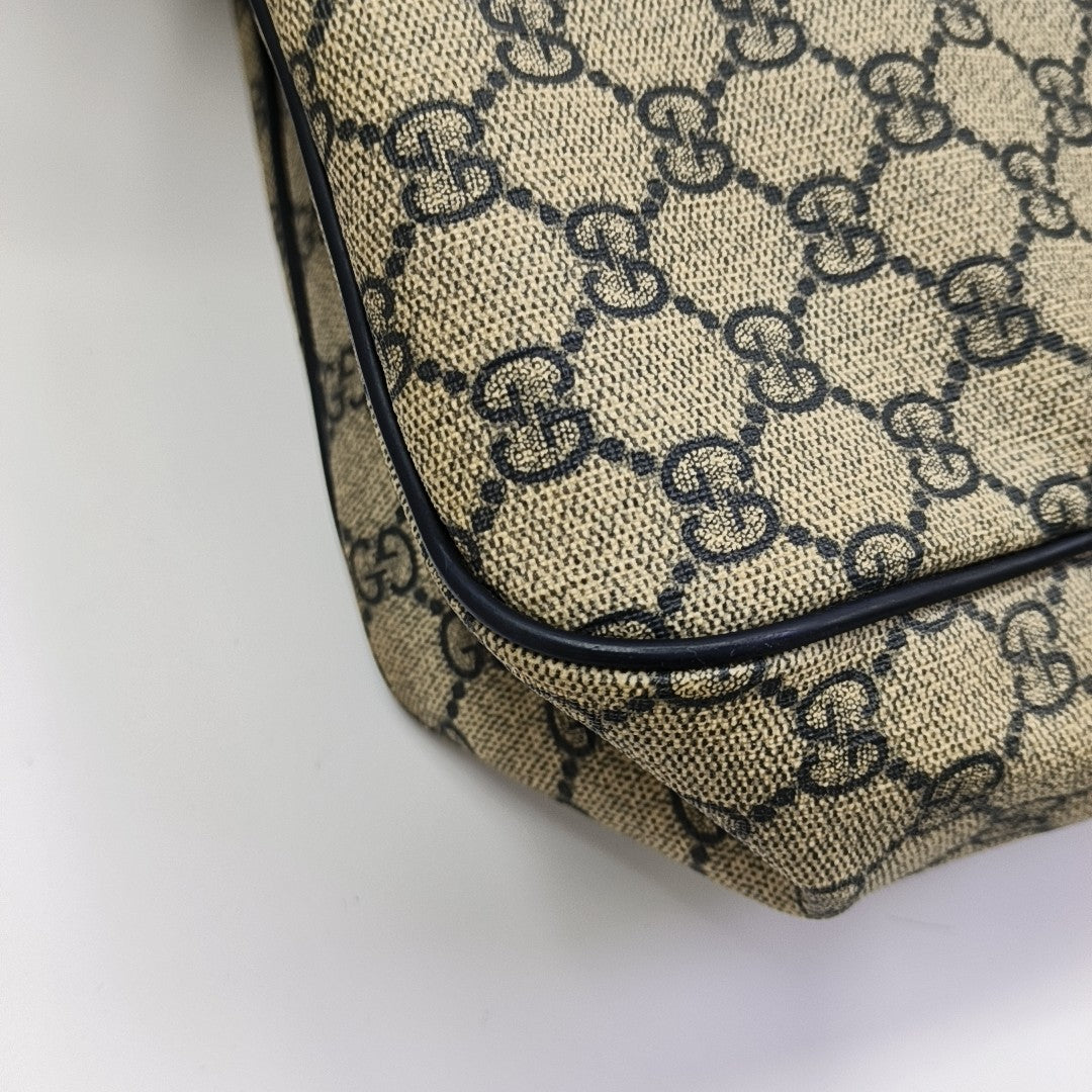 GG Supreme Monogram Coated Canvas Black