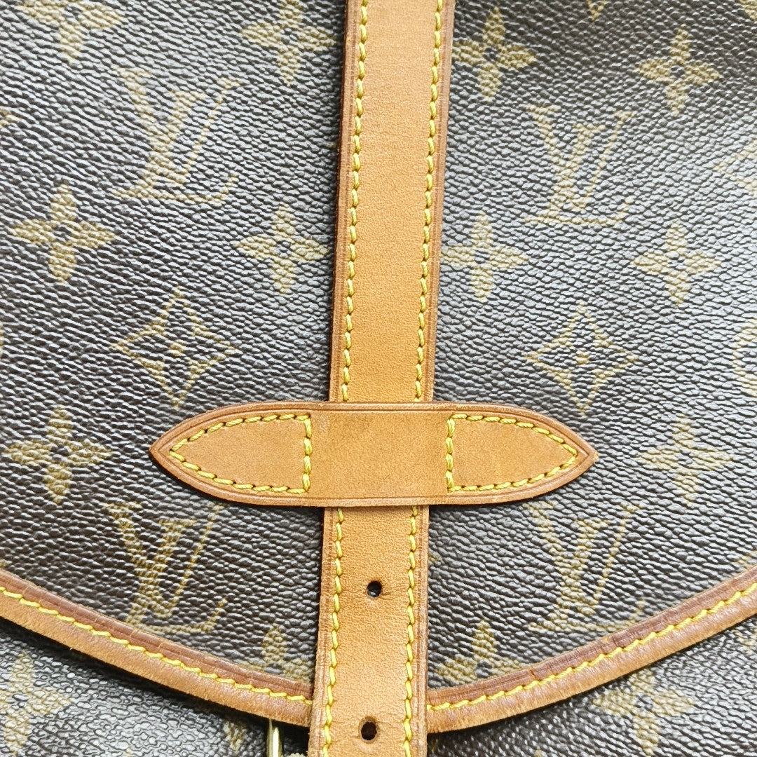 SAUMUR 30 Monogram Coated Canvas Brown