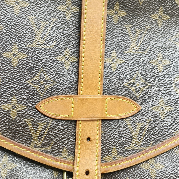 SAUMUR 30 Monogram Coated Canvas Brown
