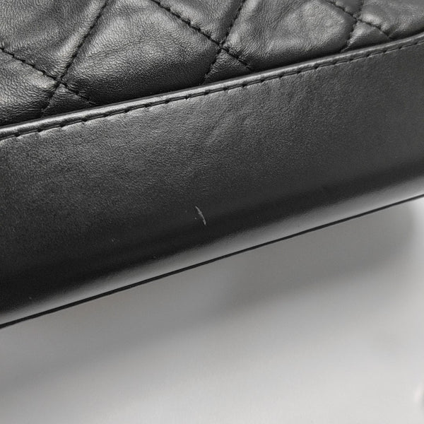 GABRIELLE Small Quilted Vintage Calf Black