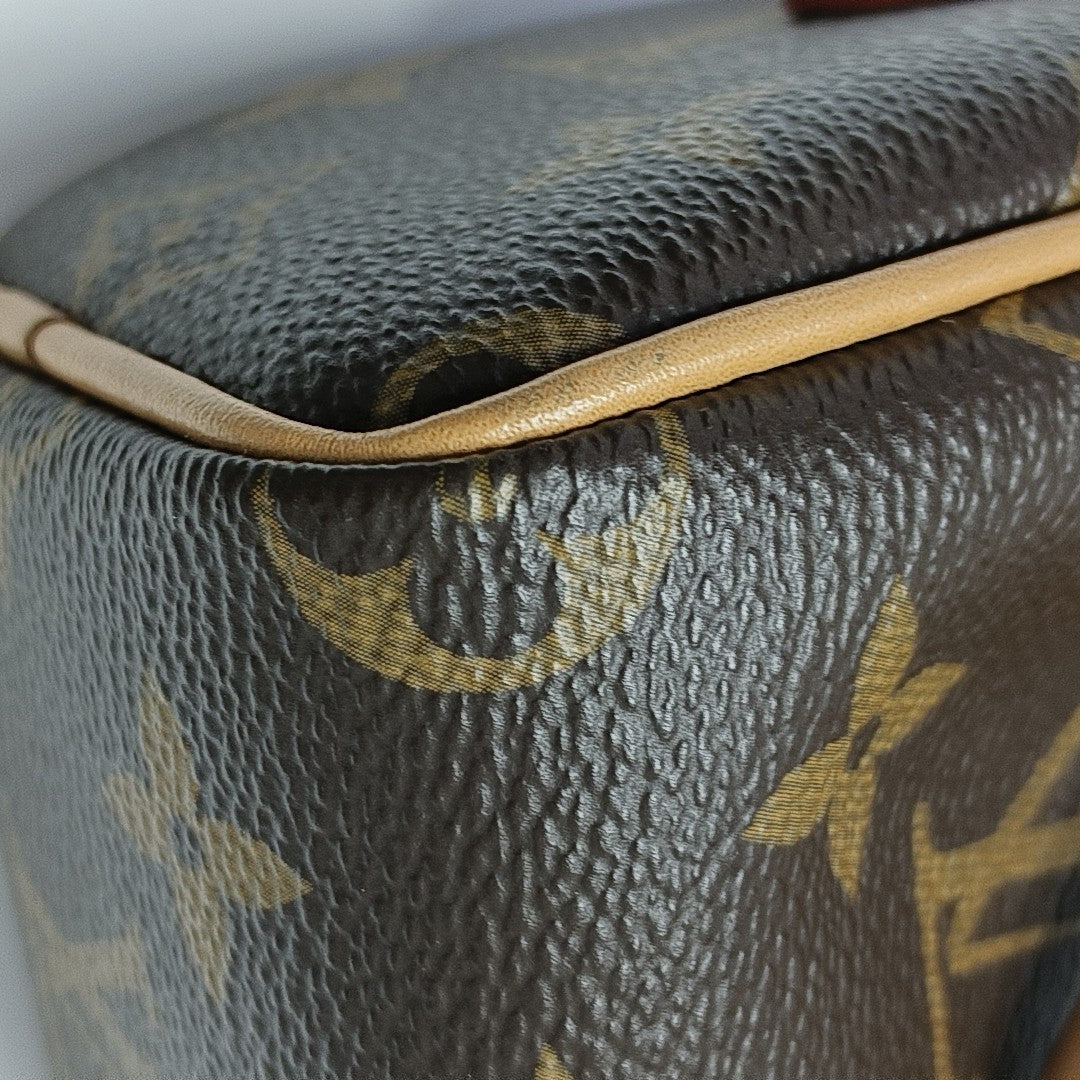 SPEEDY Nano Monogram Coated Canvas Brown