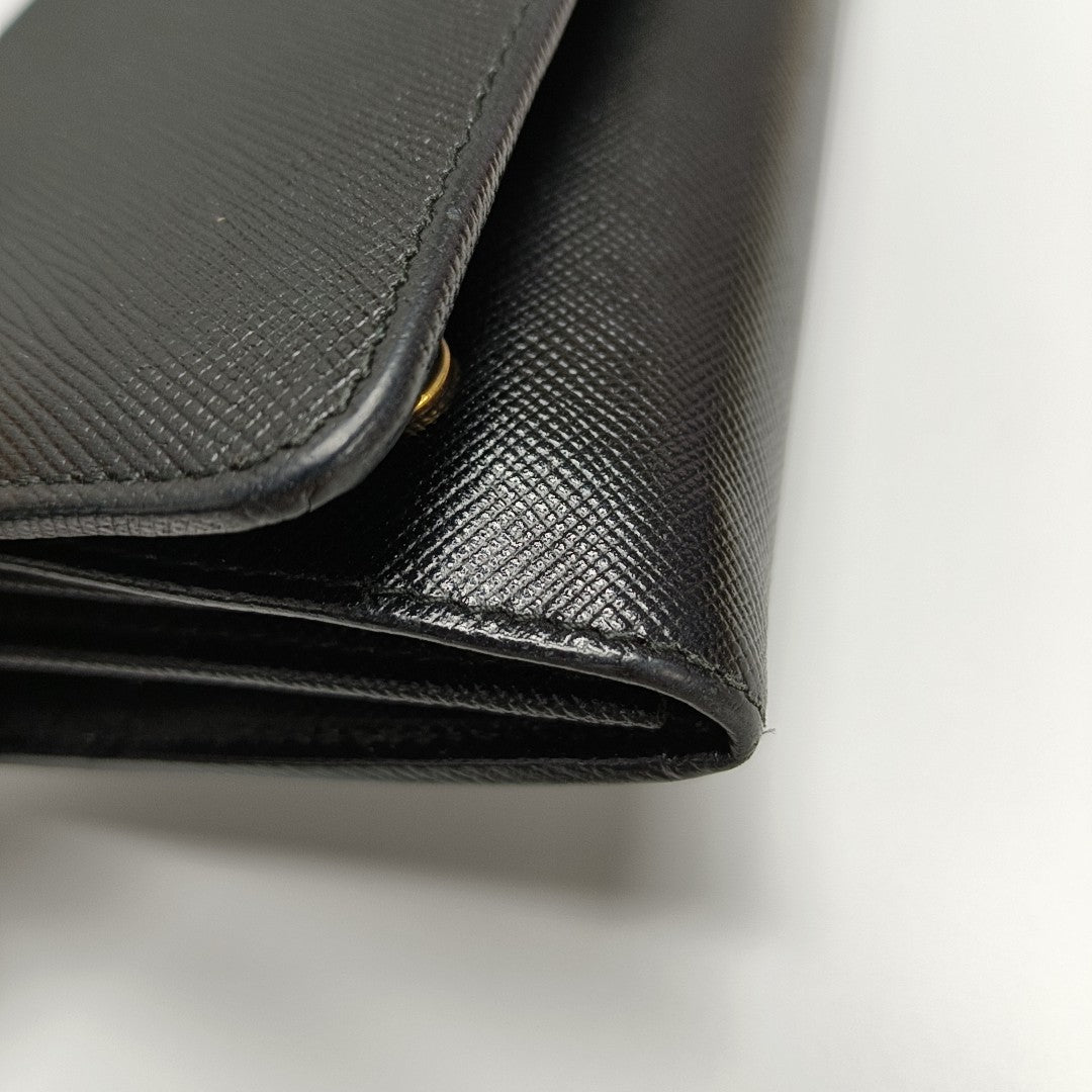 Saffiano Calfskin Wallet Black