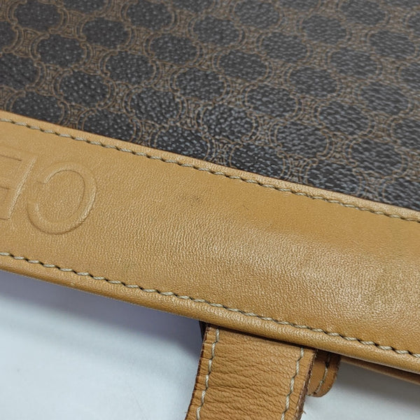Coated Canvas Tote Bag Brown
