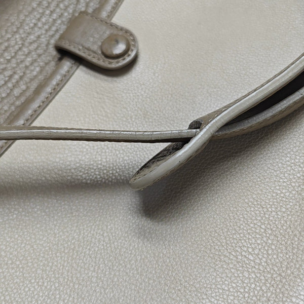 Calfskin Shoulder Bag Beige