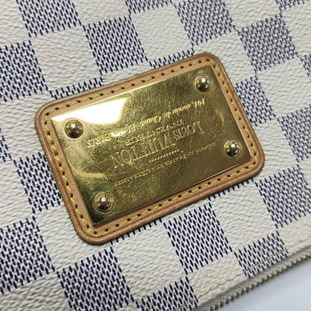 EVA Damier Azur Coated Canvas White