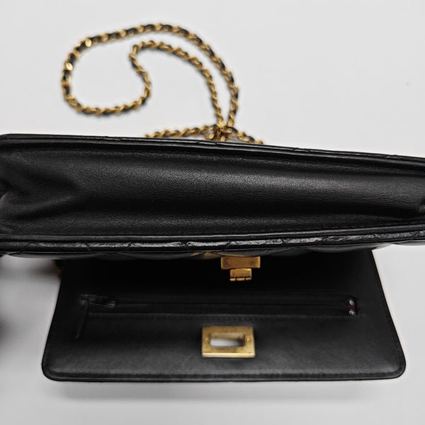 2.55 WOC Quilted Calfskin Black
